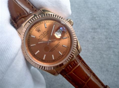 brown leather rolex watches|Rolex swiss watches.